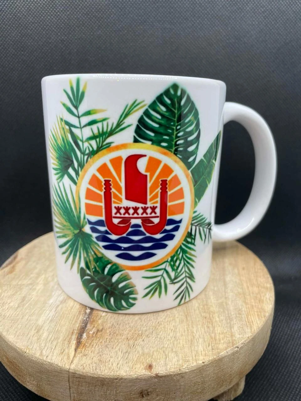 ☕ Mok in Keramiek – Tahiti • Polynesische Tattoo • Patutiki 🌺🌊 – photo 3